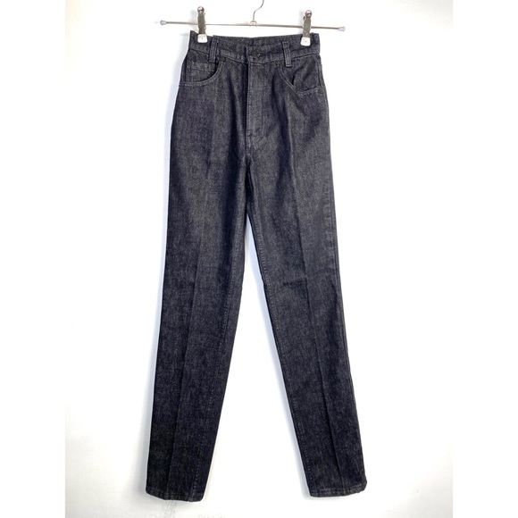 NWT Vintage 90s Levis Deadstock Super Slim 531 High Rise Stonewash Black 23 - Picture 5 of 16